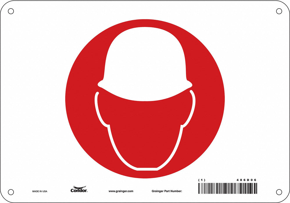 Safety Sign 7 in x 10 in Aluminum
