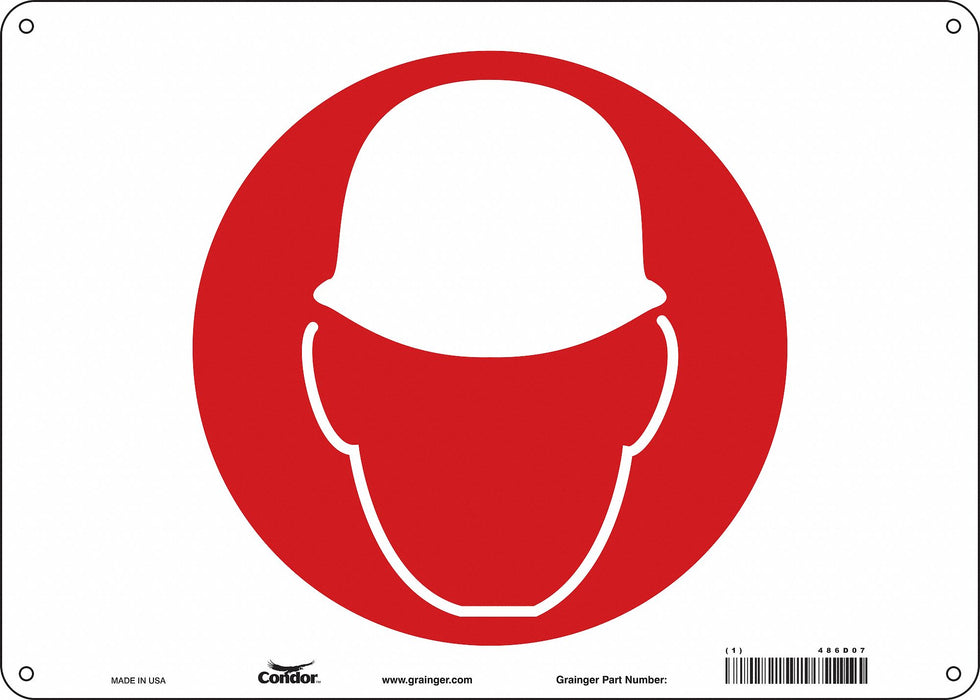Safety Sign 10 in x 14 in Aluminum