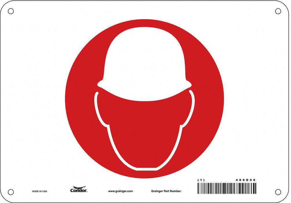 Safety Sign 7 inx10 in Polyethylene