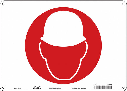 Safety Sign 10 in x 14 in Polyethylene