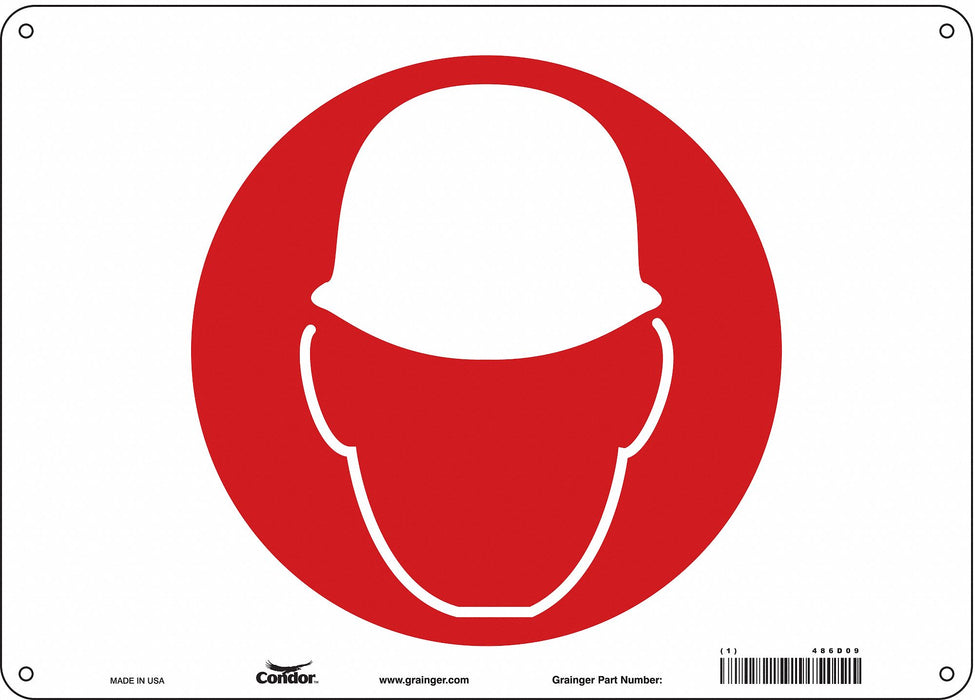 Safety Sign 10 in x 14 in Polyethylene