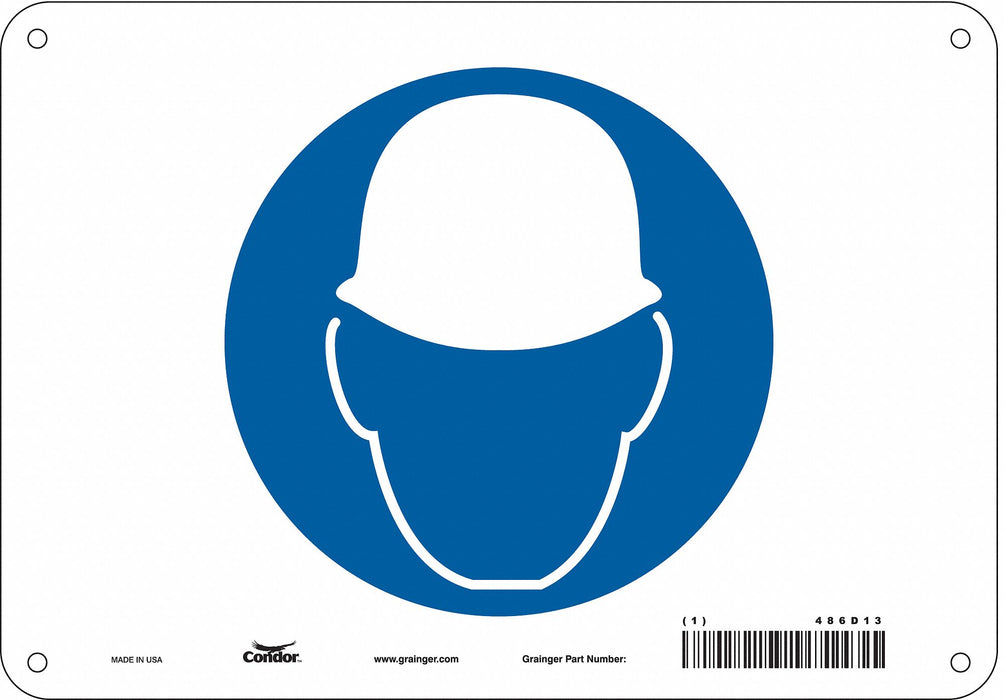 Safety Sign 7 in x 10 in Aluminum