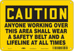 Safety Sign 7 in x 10 in Aluminum