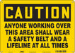 Safety Sign 10 in x 14 in Aluminum