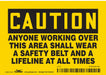 Safety Sign 3.5in x 5in Vinyl