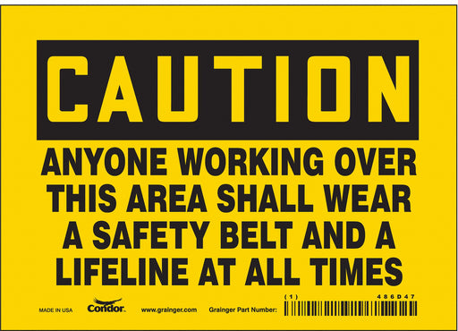 Safety Sign 5 in x 7 in Vinyl