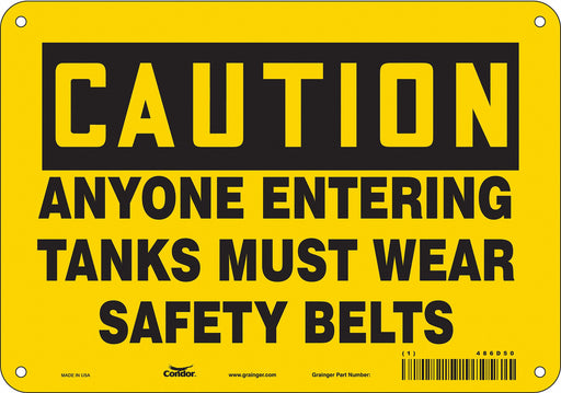 Safety Sign 7 in x 10 in Aluminum
