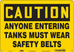 Safety Sign 10 in x 14 in Aluminum