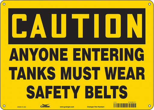 Safety Sign 10 in x 14 in Aluminum