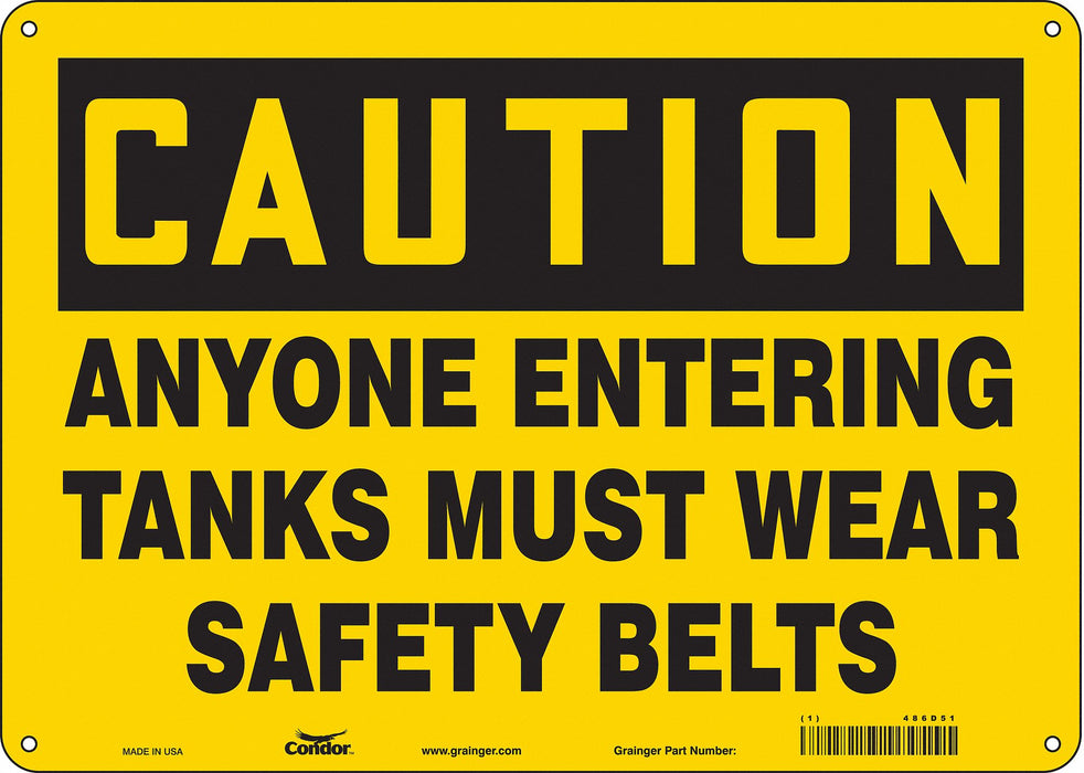 Safety Sign 10 in x 14 in Aluminum