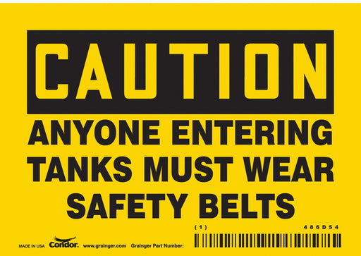 Safety Sign 3.5in x 5in Vinyl