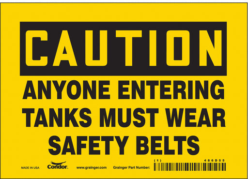 Safety Sign 5 in x 7 in Vinyl