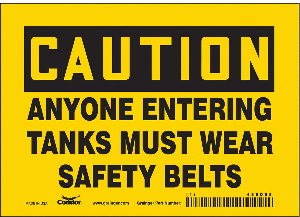 Safety Sign 5 in x 7 in Vinyl