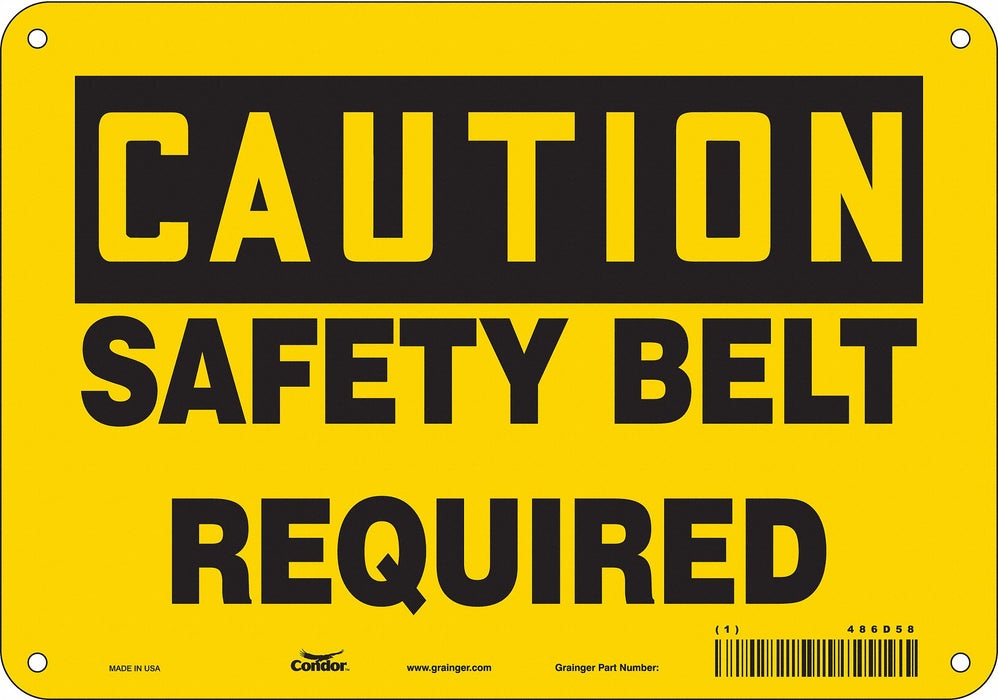 Safety Sign 7 in x 10 in Aluminum