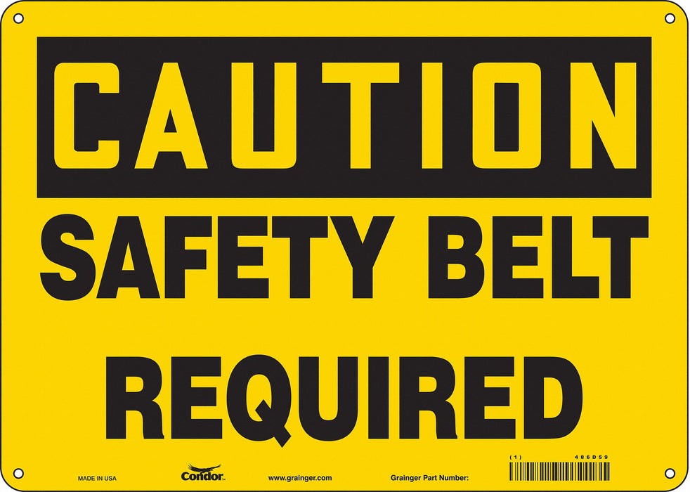 Safety Sign 10 inx14 in Aluminum