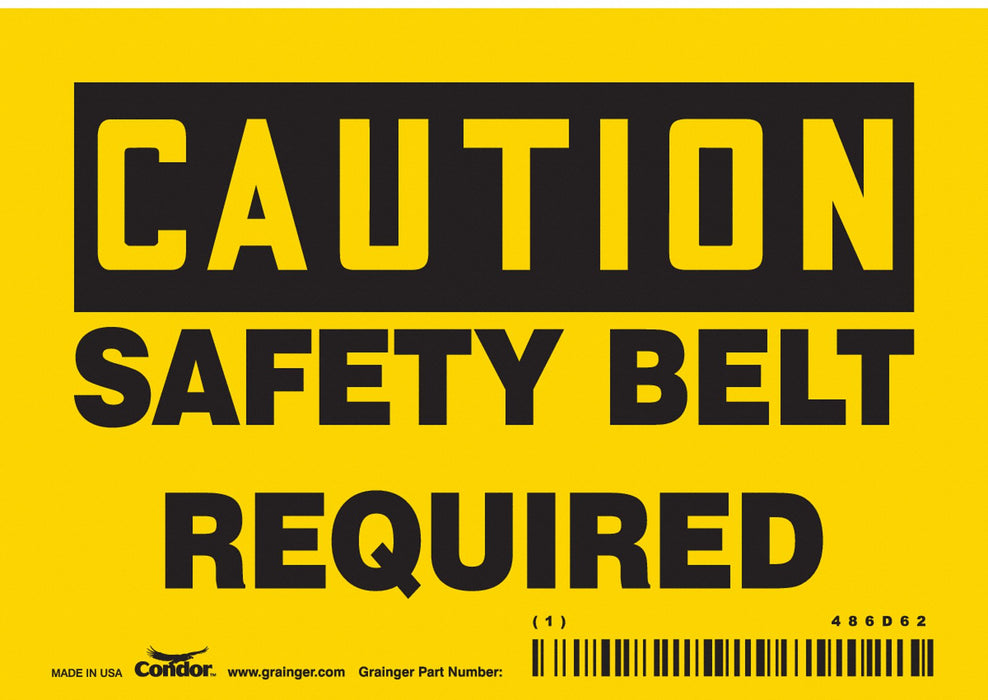 Safety Sign 3 1/2 inx5 in Vinyl