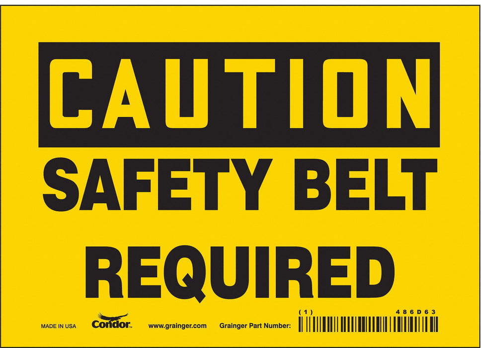 Safety Sign 5 inx7 in Vinyl
