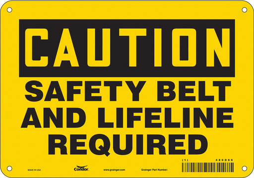 Safety Sign 7 in x 10 in Aluminum