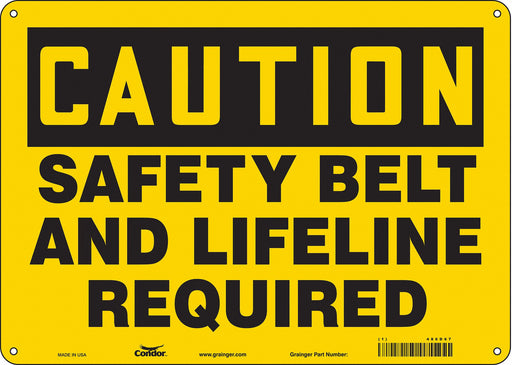 Safety Sign 10 inx14 in Aluminum