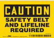 Safety Sign 3.5in x 5in Vinyl