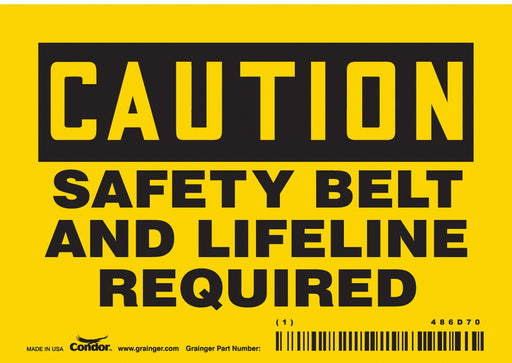 Safety Sign 3.5in x 5in Vinyl