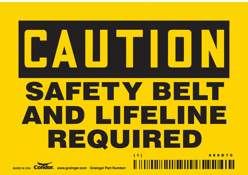 Safety Sign 3.5in x 5in Vinyl