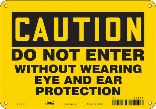Safety Sign 7 in x 10 in Polyethylene