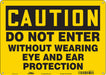 Safety Sign 10 in x 14 in Polyethylene