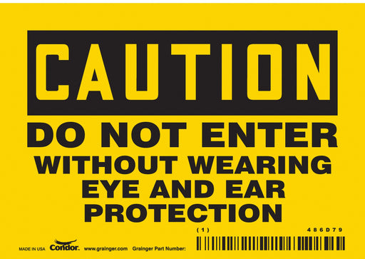 Safety Sign 3.5in x 5in Vinyl