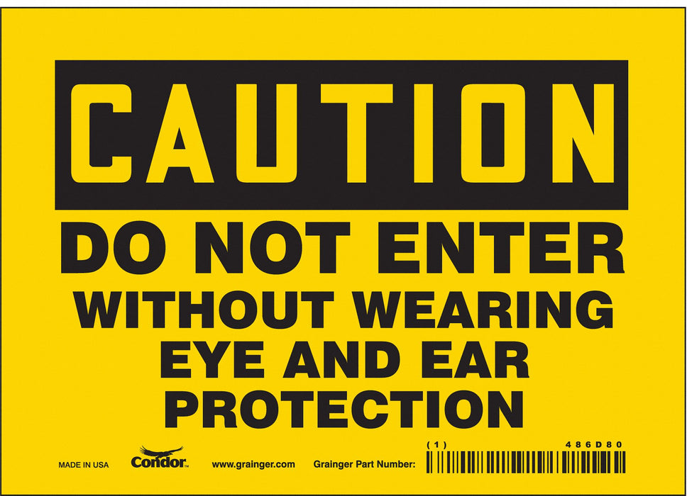 Safety Sign 5 inx7 in Vinyl