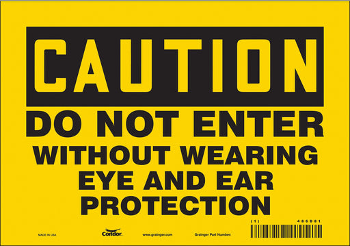 Safety Sign 7 in x 10 in Vinyl