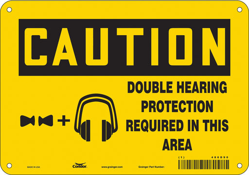 Safety Sign 7 in x 10 in Aluminum