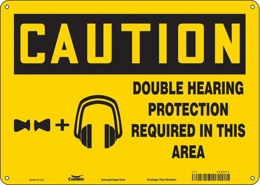 Safety Sign 10 inx14 in Polyethylene