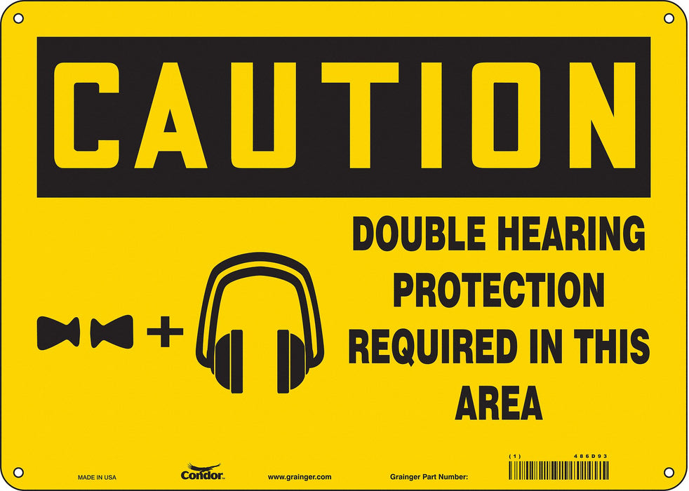 Safety Sign 10 inx14 in Polyethylene
