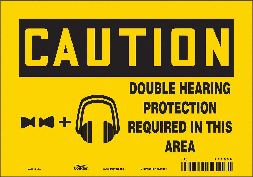 Safety Sign 7 inx10 in Vinyl
