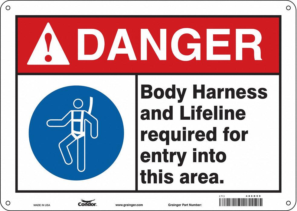 Safety Sign 10 inx14 in Aluminum