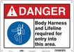 Safety Sign 10 in x 14 in Polyethylene