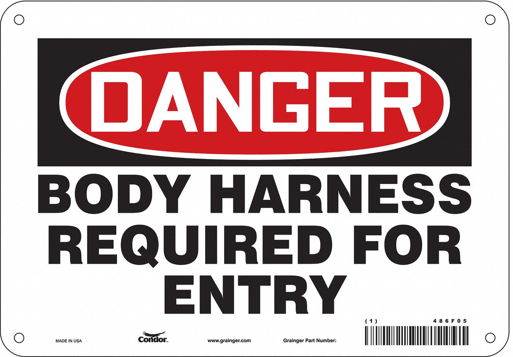 Safety Sign 7 in x 10 in Aluminum