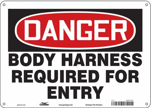 Safety Sign 10 in x 14 in Aluminum