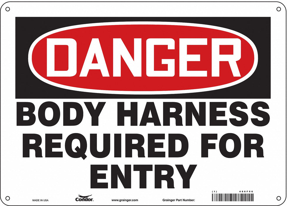 Safety Sign 10 in x 14 in Aluminum