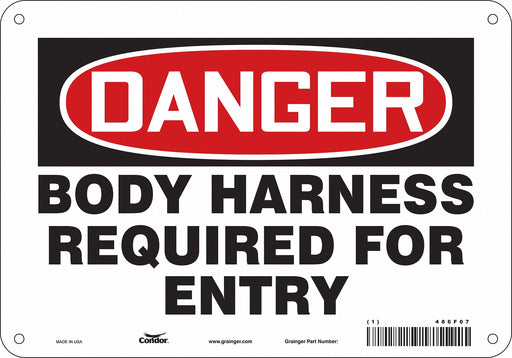 Safety Sign 7 in x 10 in Polyethylene