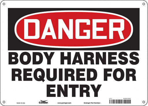 Safety Sign 10 inx14 in Polyethylene