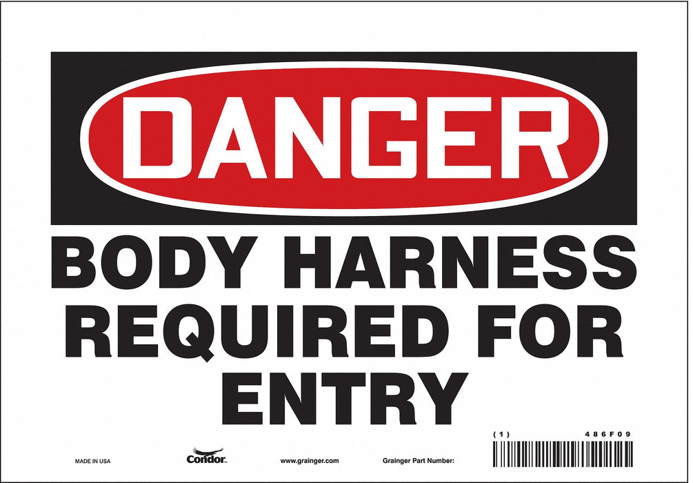 Safety Sign 7 in x 10 in Vinyl