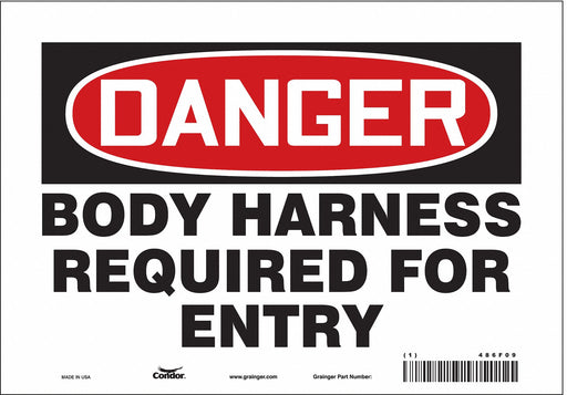 Safety Sign 7 in x 10 in Vinyl