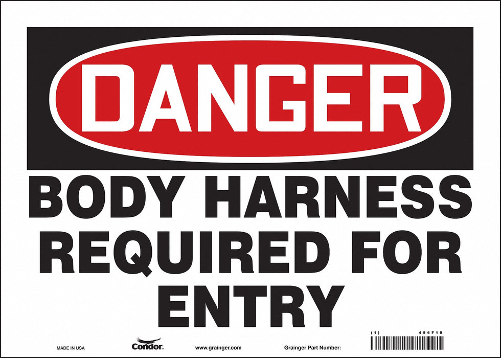 Safety Sign 10 in x 14 in Vinyl