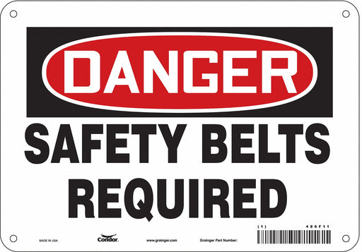 Safety Sign 7 in x 10 in Aluminum