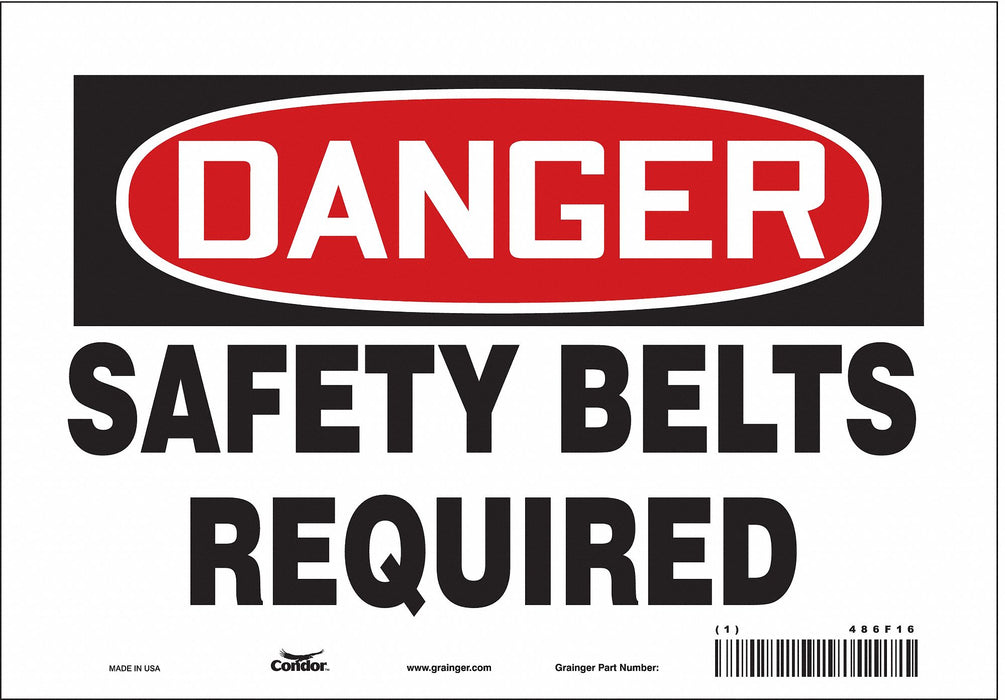 Safety Sign 7 in x 10 in Vinyl