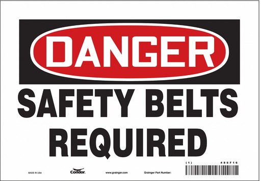 Safety Sign 7 in x 10 in Vinyl