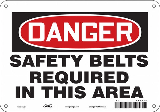 Safety Sign 7 in x 10 in Aluminum