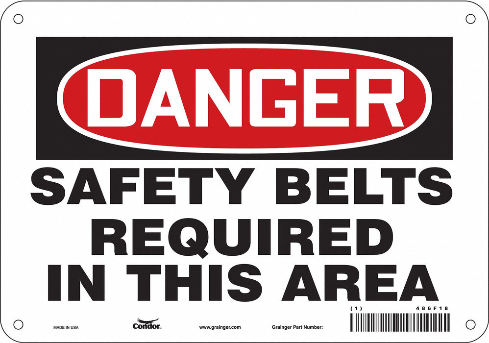 Safety Sign 7 in x 10 in Aluminum